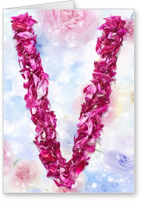

Lolprint V Alphabet Letter Name Greeting Card(Multicolor, Pack of 1)