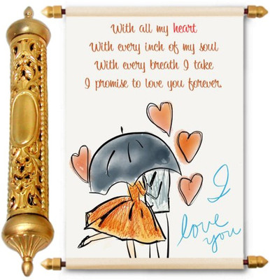 

Lolprint Gold Love Scroll Greeting Card(Multicolor, Pack of 1)