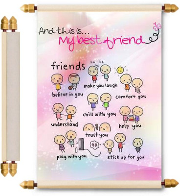 

Lolprint Friendship Gifts Scroll Greeting Card(Multicolor, Pack of 1)