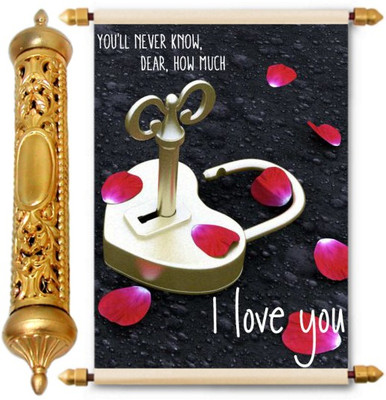 

Lolprint Gold Love Scroll Greeting Card(Multicolor, Pack of 1)