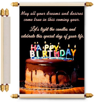 

Lolprint Birthday Scroll Greeting Card(Multicolor, Pack of 1)
