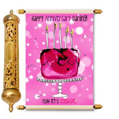 

Lolprint Gold Anniversary Gift Scroll Greeting Card(Multicolor, Pack of 1)