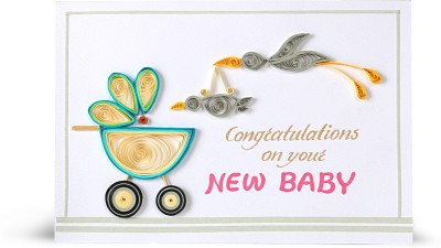 

Handcrafted Emotions New Baby Greeting Card(Multicolor, Pack of 1)