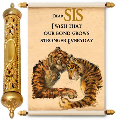 

Lolprint Gold Rakhi Gift Scroll Greeting Card(Multicolor, Pack of 1)