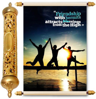 

Lolprint Gold Friendship Day Gift Scroll Greeting Card(Multicolor, Pack of 1)