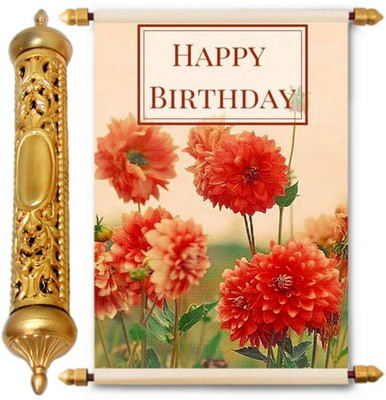 

Lolprint Gold Birthday Gift Scroll Greeting Card(Multicolor, Pack of 1)