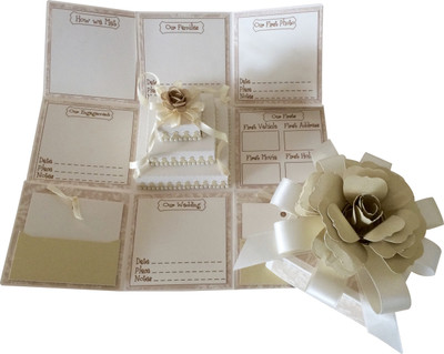

Crack of Dawn Crafts Wedding Handmade Explosion Gift Box- Cream & White Greeting Card(CreamIIWhite, Pack of 1)