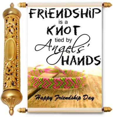 

Lolprint Gold Friendship Day Gift Scroll Greeting Card(Multicolor, Pack of 1)