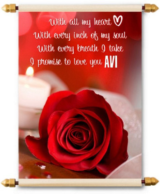 

Lolprint I Love You Avi Scroll Greeting Card(Multicolor, Pack of 1)
