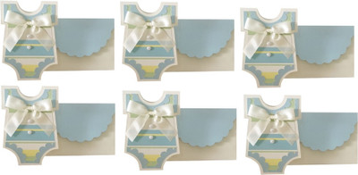 

Crack of Dawn Crafts Invitation Card(Blue, Pack of 6)