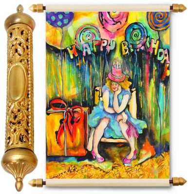 

Lolprint Gold Birthday Gift Scroll Greeting Card(Multicolor, Pack of 1)