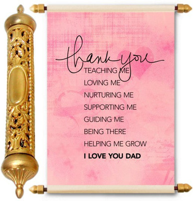 

Lolprint Gold Fathers Day Gift Scroll Greeting Card(Multicolor, Pack of 1)
