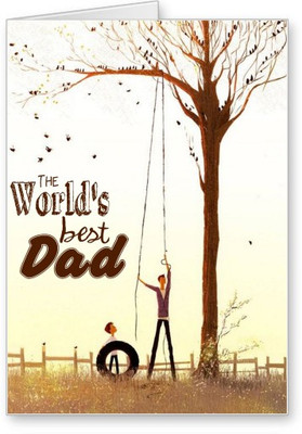 

Lolprint World's Best DAD Fathers Day Greeting Card(Multicolor, Pack of 1)