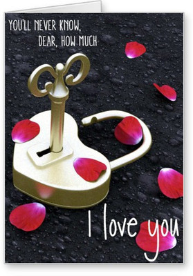 

Lolprint Heart Lock Love Greeting Card(Multicolor, Pack of 1)