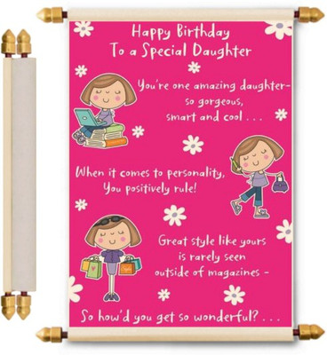 

Lolprint Birthday Scroll Greeting Card(Multicolor, Pack of 1)