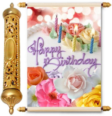 

Lolprint Gold Birthday Gift Scroll Greeting Card(Multicolor, Pack of 1)