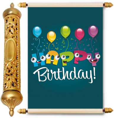 

Lolprint Gold Birthday Gift Scroll Greeting Card(Multicolor, Pack of 1)