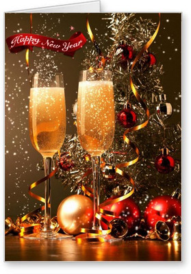 

Lolprint New Year Greeting Card(Multicolor, Pack of 1)
