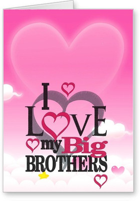 

Lolprint I Love my Big Brothers Rakhi Greeting Card(Multicolor, Pack of 1)