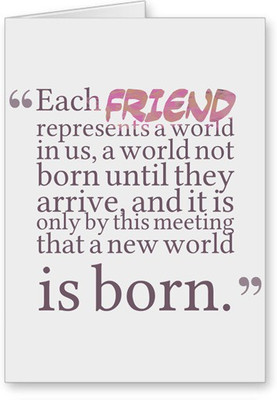 

Lolprint Quotes Friendship Day Greeting Card(Multicolor, Pack of 1)