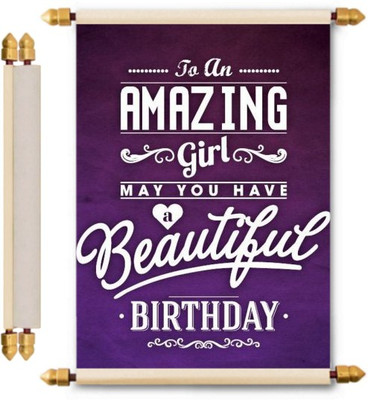 

Lolprint Birthday Scroll Greeting Card(Multicolor, Pack of 1)