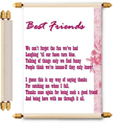 

Lolprint Friendship Gifts Scroll Greeting Card(Multicolor, Pack of 1)