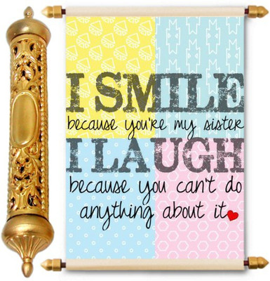 

Lolprint Gold Rakhi Gift Scroll Greeting Card(Multicolor, Pack of 1)