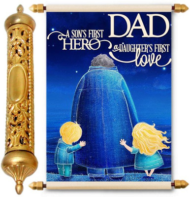

Lolprint Gold Fathers Day Gift Scroll Greeting Card(Multicolor, Pack of 1)