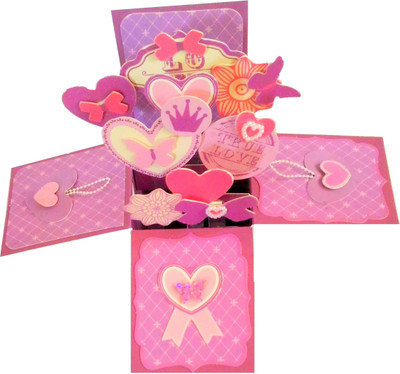 

Toyland Pink Explosion Box Greeting Card(Pink, Purple, Pack of 1)