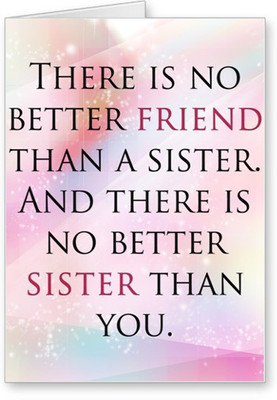 

Lolprint Sister Quote Rakhi Greeting Card(Multicolor, Pack of 1)