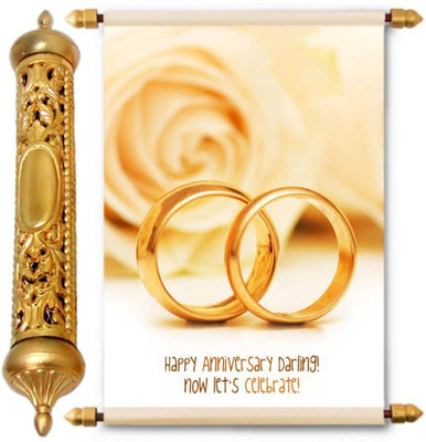 

Lolprint Gold Anniversary Gift Scroll Greeting Card(Multicolor, Pack of 1)