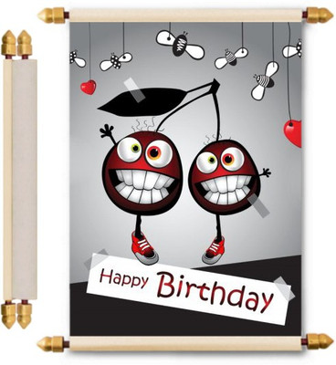

Lolprint Birthday Scroll Greeting Card(Multicolor, Pack of 1)