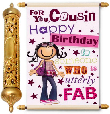 

Lolprint Gold Birthday Gift Scroll Greeting Card(Multicolor, Pack of 1)