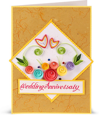 

Handcrafted Emotions Anniversary Greeting Card(Multicolor, Pack of 1)