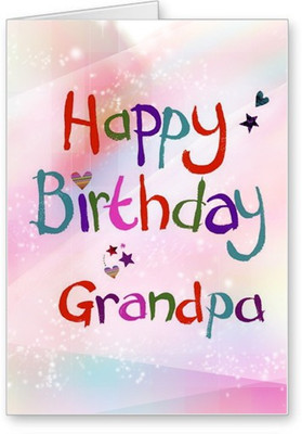 

Lolprint Happy Birthday Grandpa Greeting Card(Multicolor, Pack of 1)