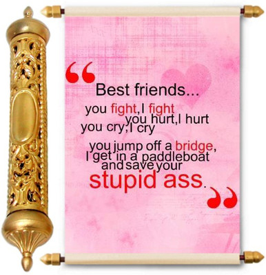 

Lolprint Gold Friendship Day Gift Scroll Greeting Card(Multicolor, Pack of 1)