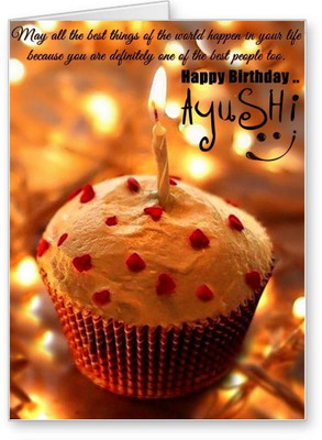 

Lolprint Happy Birthday Ayushi Greeting Card(Multicolor, Pack of 1)