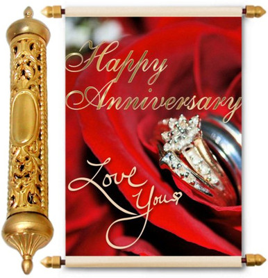 

Lolprint Gold Anniversary Gift Scroll Greeting Card(Multicolor, Pack of 1)