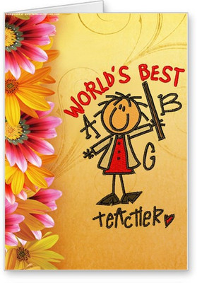 

Lolprint World's Best Teachers Day Greeting Card(Multicolor, Pack of 1)