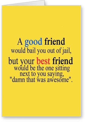 

Lolprint Good And Best Friend Friendship Day Greeting Card(Multicolor, Pack of 1)