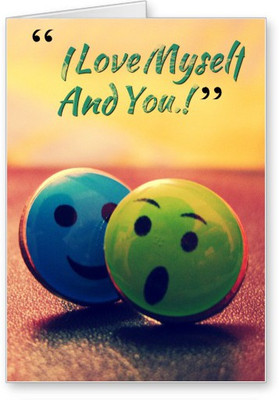 

Lolprint I Love Myself and You Greeting Card(Multicolor, Pack of 1)