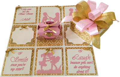 

Crack of Dawn Crafts Greeting Card(Pink, Gold, Pack of 1)
