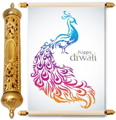 

Lolprint Diwali Gifts Gold Scroll Greeting Card(Multicolor, Pack of 1)