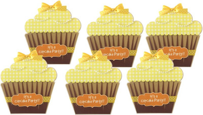 

Crack of Dawn Crafts Invitation Card(Yellow, Pack of 6)