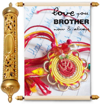 

Lolprint Gold Rakhi Gift Scroll Greeting Card(Multicolor, Pack of 1)