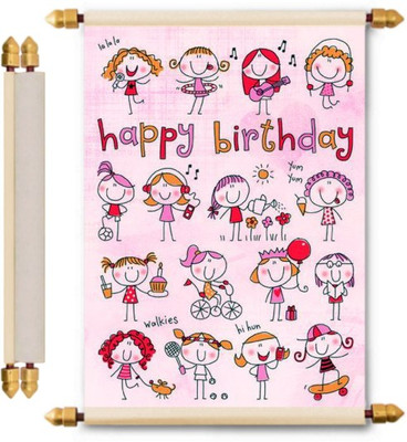 

Lolprint Birthday Scroll Greeting Card(Multicolor, Pack of 1)