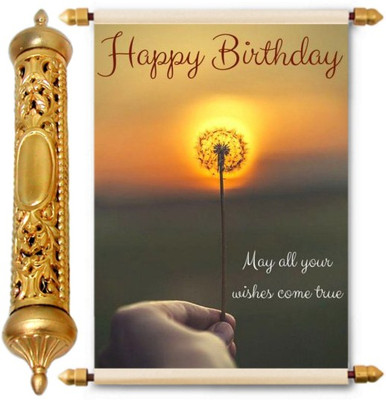 

Lolprint Gold Birthday Gift Scroll Greeting Card(Multicolor, Pack of 1)