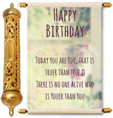 

Lolprint Gold Birthday Gift Scroll Greeting Card(Multicolor, Pack of 1)