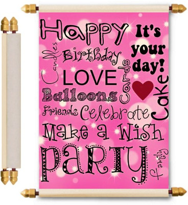 

Lolprint Birthday Scroll Greeting Card(Multicolor, Pack of 1)