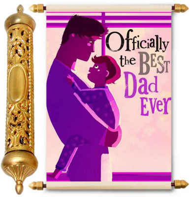 

Lolprint Gold Fathers Day Gift Scroll Greeting Card(Multicolor, Pack of 1)